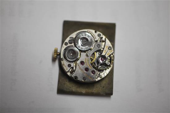 A gentlemans 1930s 9ct gold Rolex manual wind wrist watch,